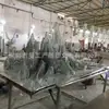 Escultura de Roca Hueca Personalizada de Acero Inoxidable con Líneas Metálicas para Diseño de Paisajismo, Adecuada para Oficinas Inmobiliarias y Mobiliario Suave