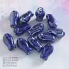 Pulsera Linda de Cuentas de Cerámica Galvanizada con Forma de Pez Agujero Recto Doble Cara Material para Manualidades Cuentas Sueltas de Pez Pequeño Accesorios para Cadena de Teléfono Móvil Cuentas de Porcelana