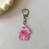 Lindo llavero colgante de acrílico de Loopy de dibujos animados, accesorio de decoración para bolso de niña, regalo para mejores amigas