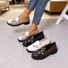 Comercio exterior transfronterizo talla grande otoño 2026 nuevos mocasines de suela gruesa y tacón grueso para mujer, zapatos de cuero slip-on estilo británico