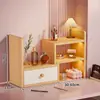 Estante de Mesa, Porta-Objetos de Canto de Mesa, Estante de Livros Retrátil de Múltiplas Camadas, Prateleira de Armazenamento de Canto de Mesa para Estudantes