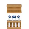 Estante de Almacenamiento de Madera Maciza para Cepillos de Dientes Transfronterizo Estante de Exhibición de Cepillos de Dientes Eléctricos para Baño Estante de Almacenamiento de Madera con Agujeros para Cepillos de Dientes para Baño
