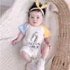 Body de bebé de algodón puro verano delgado manga corta ha ropa para niños pequeños ropa infantil pijamas para salir