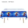Decoração de Festa de Aniversário Temática Louças Pratos de Papel Guardanapos de Papel Máscaras Toalha de Mesa Conjunto de Bandeiras