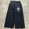 Tendencia de Celebridad de Internet Harajuku Hip-Hop Cráneo Retro Streetwear Jeans Jnco Y2K Jeans para Hombre Venta al por Mayor