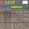 Tela de Lana con Espiga Marrón y Blanca y Cuadros Rojos para Ropa de Punto, Tejido Cálido y Cómodo para Abrigos de Otoño e Invierno, Tejido de Lana Compuesto con Tejido de Felpa