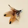 Blf Cabeza de Gato Atada a Mano Juguetes para Gatos Atados con Mosca Suministros para Mascotas Artesanías de Plumas Juguetes para Mascotas