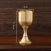 Copa de Vino de Latón para Uso Doméstico, Copa de Cien Bendiciones de Alta Gama, Copa de Dragón y Fénix, Taza de Té, Vaso de Agua, Estilo Chino al por Mayor, Copa de Vino de las Cuatro Bestias Míticas para Adoración