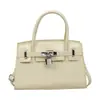 Bolsa Birkin Feminina 2026 com Padrão de Crocodilo e Costura em Couro Granulado, Feita de Couro Bovino de Camada Superior, com Fecho de Travamento Prateado, Versátil