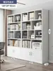 Estantería de Piso Estante de Almacenamiento Simple Color Madera Maciza Librería Armario de Almacenamiento Armario de Almacenamiento Integrado tipo Inclinado a la Pared Uso de Oficina en Casa