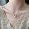 Collar Colgante Candado Ping An Estilo Antiguo para Mujer Cadena de Clavícula de Lujo Ligero de Nicho Collar de Cuentas de la Suerte Estilo Chino Nuevo Joyería