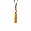 Collar para Mujer, Colgante de Barra de Oro Pequeña de Lujo Ligero, Cadena para Clavícula que Atrae la Fortuna, Cadena de Cubo de Azúcar Cielo Estrellado de Gama Alta, Envío Directo de Una Pieza