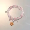 Pulseira Popular Super Fada Flor de Cerejeira Borboleta Sonho Leve Luxo Borboleta Batendo Rosto Bonito Fada Melhor Amiga Pulseira Presente