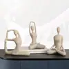 Figura de Yoga em Pedra Arenito Nórdica Ornaments Decorativos para Sala de Estar, Sala de Jantar, Móvel de TV e Decoração de Clube de Saúde