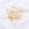 Accesorios de plata y oro de 14 quilates que preservan el color, pasador en T, pasador plano, pendientes de cuentas hechos a mano, materiales de joyería para las orejas.