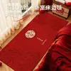 Tapete de Quarto para Casamento 2026 Tapete Lateral de Cama Novo Estilo Chinês Decoração de Quarto de Casamento Tapete de Chão Forma Irregular Tapete para Pés Debaixo da Cama do Quarto Principal