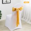 Decoración de Boda Adorno Caliente Cinta de Satén Cinta Decoración Flor en Respaldo de Silla Funda Elástica para Silla Lazo