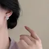 Pendientes de botón Exquisitos Delicados Brillantes Corte Rosa Circonita Cúbica Rosa Pendientes de Perla Pequeños Simples de Alto Valor Adornos para Orejas