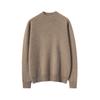 Suéter de cuello medio alto para mujer, 100% cachemira pura, moda de otoño e invierno, suéter sencillo, suéter ajustado de color sólido, camisa base