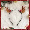 2024 Christmas Faixa de Cabeça com Chifre de Veado Pequeno Faixa de Cabeça Presilhas de Cabelo Femininas Acessórios de Cabelo de Alce com Sino Floresta Adereços de Cabeça