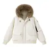 Nueva Chaqueta Abrigo de Lana con Cuello de Piel para Hombre Invierno Exterior Técnica Funcional Ropa de Algodón para Hombre Top con Capucha Holgado para Hombre Exterior