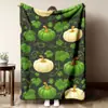 Bestseller transfronterizo de Amazon: Manta de franela con diseños de pavo, calabaza y hoja de arce para ambiente de Acción de Gracias decoración del hogar