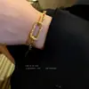 Moda Europea y Americana Estilo Punk Cadena Gruesa Forma de U Bambú Diamante Pulsera Collar Hip-hop Viento Metálico Red Social Pulsera