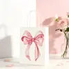 Bolsa de Presente Rosa com Laço Popular Transfronteiriça Bolsa Carteiro de Papel para Aniversário de Menina Casamento Ação de Graças Natal Embalagem de Presente