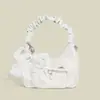Bolsa de Mão Feminina 2026 Nova Tendência Moda Nicho Super Popular Casual Bolsa de Ombro Corrente Transversal Bolsa Plissada