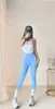 Calça de Yoga para Primavera e Outono Secagem Rápida Cintura Alta Sem Costura Leggings de Yoga Malha para Treino Esportivo Calça Cropped