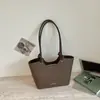 Bolsa Tote Color Block Elegante Simples de Grande Capacidade Bolsa de Ombro Único Casual para Passeios e Trabalho Diária Personalidade Tendência Bolsa de Axila