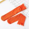 Calcetines de otoño para niños, calcetines de algodón sueltos con orejas de madera y rizados, calcetines de tubo de color sólido, calcetines de color caramelo para niños, venta al por mayor