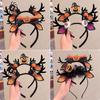 Diadema de Cuernos Negros de Hormiga de Halloween Diadema de Cuernos de Reno Diadema de Calabaza Maligna Diadema de Murciélago Fantasma Peculiar Accesorios para el Cabello