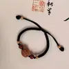 Nova Pulseira Pulseira de Corda Vermelha Pulseira de Caroço de Pêssego Ano do Zodíaco Feminino Pulseira de Caroço de Pêssego Bebê Menino Pulseira de Cinábrio Pulseira