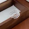 Anillo de tres capas de línea de plata de ley S925 para mujer, elegante, retorcido, geométrico, de alta gama, estilo frío, anillo para el dedo índice