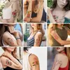 Tatuagem Adesiva Flor em Aquarela Transfronteiriça Nova À Prova D'água Suor Moda Sexy Mão Cintura Peito Flor Braço Simulação Temporária Aba Verde