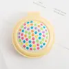 Peine Plegable de Aire para Dulces Portátil con Tapa abatible Peine Masajeador con Espejo de Maquillaje Portátil Mini Peine de Bolsa de Aire de Aspecto Elegante