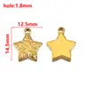 5 Piezas de Acero Inoxidable Colgante Dorado Forma de Estrella de Mar Ala Colgante DIY Collar Accesorios de Joyería Colgante de Agujero Único