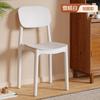 Silla de Comedor de Plástico Engrosado para Uso en Casa, Silla de Mesa de Comedor Moderna Minimalista, Taburete Comercial de Restaurante de Moda con Respaldo