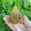 Pirâmide de Cascalho de Cristal Colada Artesanato de Cascalho Pirâmide de Cristal Desmagnetização Doméstica Ornamentos Fabricante Atacado