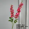Decoração de flor artificial tom avermelhado em haste única, bola de flor para corredor de flor de seda, material para arranjo de flor de mesa para restaurante e casamentos ao ar livre