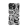 Líneas de Graffiti Son Adecuadas para Funda de Teléfono Móvil Apple 17 16Pro Apple 15 Promax Modelo de Pareja 14 con Correa 13
