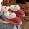 Pantuflas de Felpa de Algodón de Invierno Extra Grandes para Mujer, Suela Gruesa, Cálidas, Pantuflas de Piel Antideslizantes para el Hogar para Hombre, Cubre Talón, Zapatos Postparto