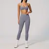 Conjunto de Yoga Sem Costura para Mulheres, Fitness Esportivo, Costas Bonitas, Cintura Alta, Levanta Bumbum, Firma Barriga, Conjunto de Yoga para Treinamento de Pilates 4535