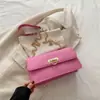 Bolso de Nicho Texturizado para Mujer 2025 Nueva Moda Gama Alta Versátil Bolso Bandolera con Cadena Bolso Baguette Blanco Bolso Cruzado