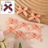 Accesorios casuales cinta a cuadros lazo mini cuadros pequeño lazo accesorio para el cabello decoración de regalo lazo