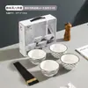 Juego de Vajilla de Vidrio Estética Geométrica con Logo Imprimible Juego de Cinco Piezas Bol para Ensalada Millennium Juego de Dos Piezas Taza para Regalo