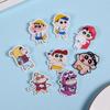 Broche Insígnia Acrílico Criativo Fofo Desenho Animado Shin-Chan Acessório para Mochila Patch Presente