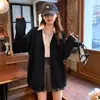 Abrigo Jersey Grueso Holgado Estilo Perezoso Borgoña Otoño Nuevo Cuello en V Adelgazante Suave Tejido de Punto Cardigan