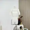 Suéter de Punto Corto para Mujer de Primavera con Cuello Alto y Diseño Puro Deseo